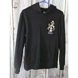 Vintage Space Jam Hoodie Men's Medium Black Cotton New Legacy Looney Tune‎ Squad
